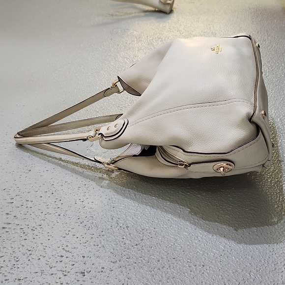 Coach Ivory Leather "Edie" - Picture 2 of 14